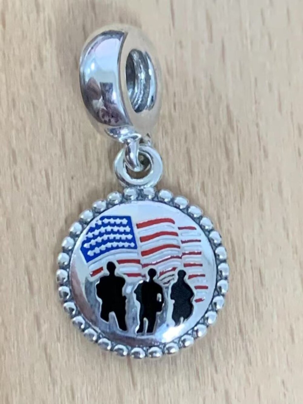 Pandora U.S. Army's Exclusive Charm, S925 Silver Jewelry Bracelets